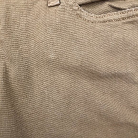 Vince Luce Denim Jean Shorts 34 Mid Waist Two Button Closure Desert Tan Khaki - Picture 8 of 10